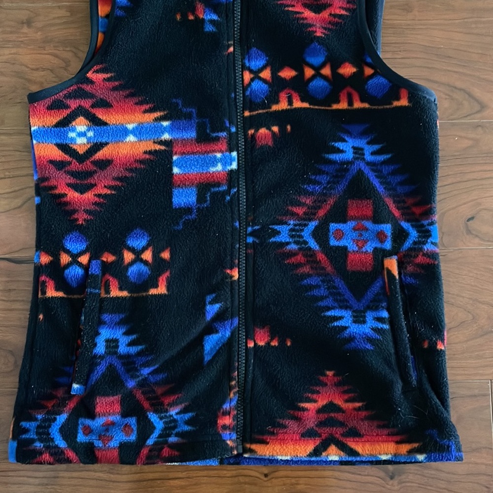 COPY - Chaps Aztec Print Fleece Vest - Picture 4 of 5